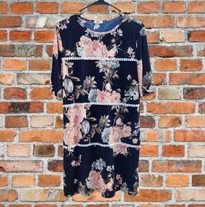 Floral Black Dress